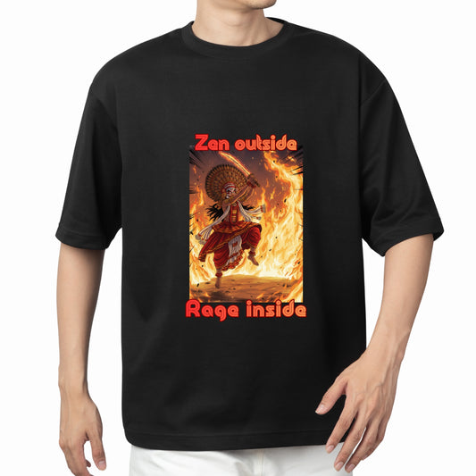Zen Outside Rage Inside - Theyyam Oversized T-Shirt