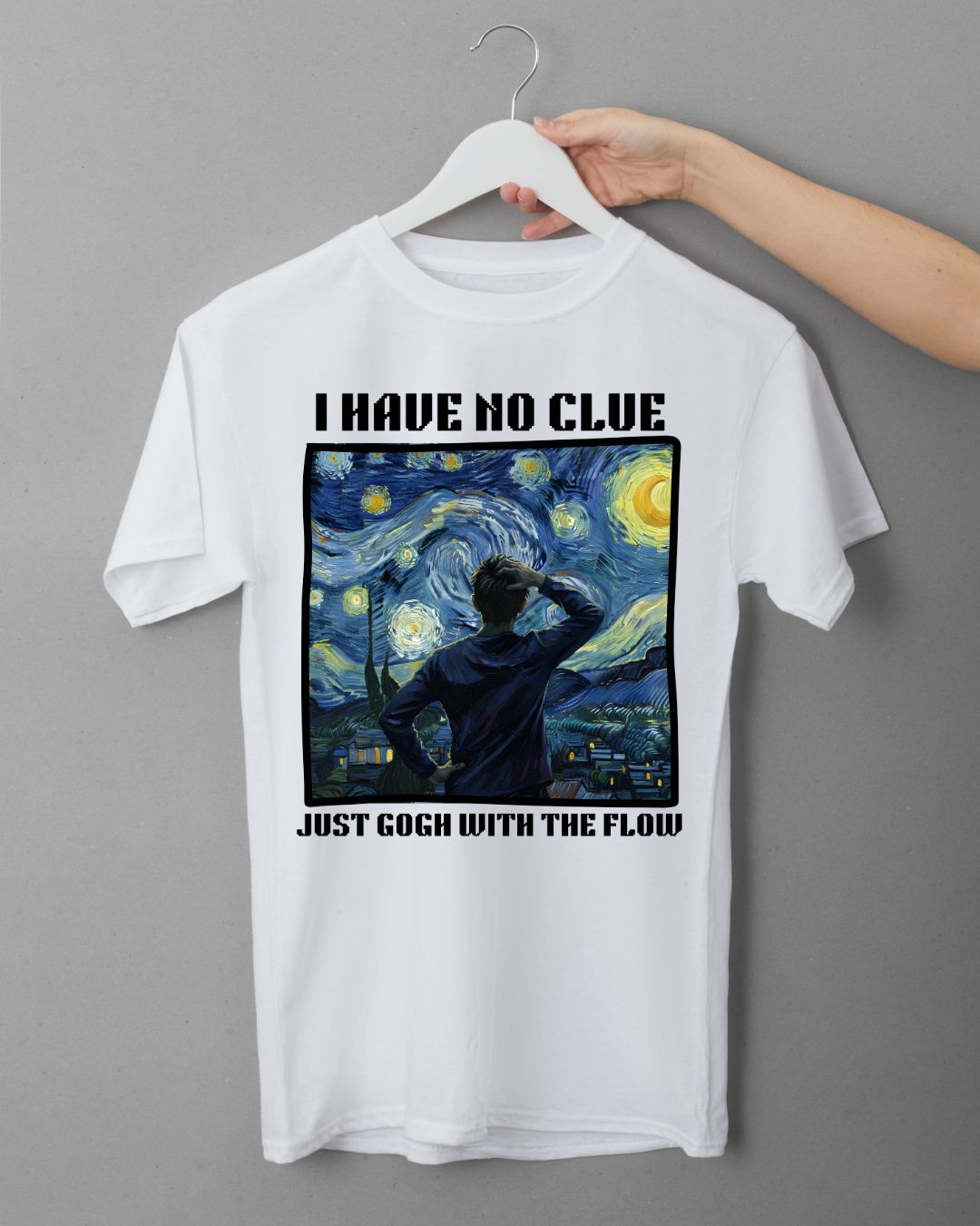 Just Gogh With The Flow - Van Gogh Parody Oversized T-Shirt