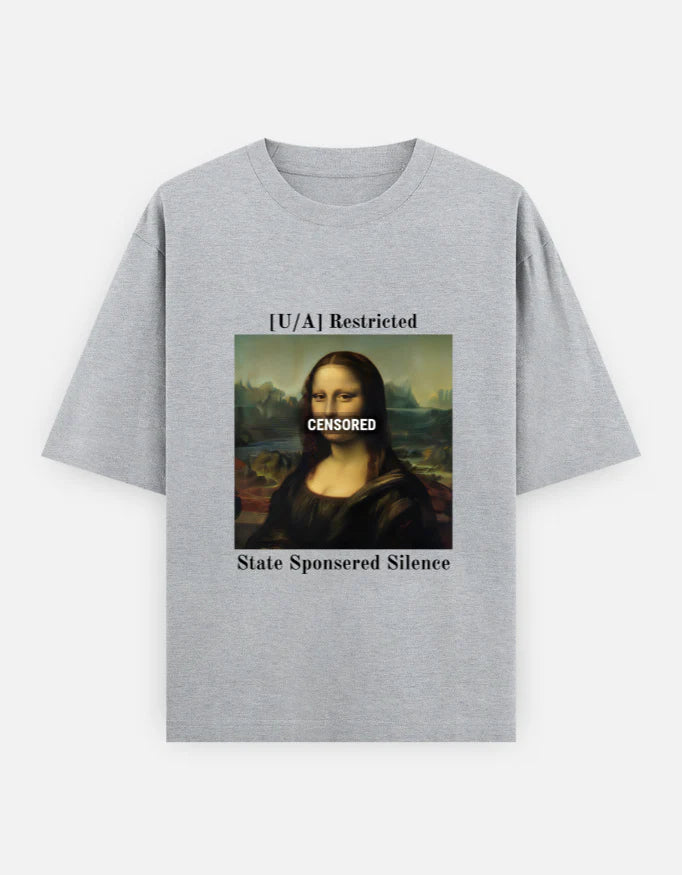 State Sponsored Silence - Mona Lisa Censored Art T-Shirt