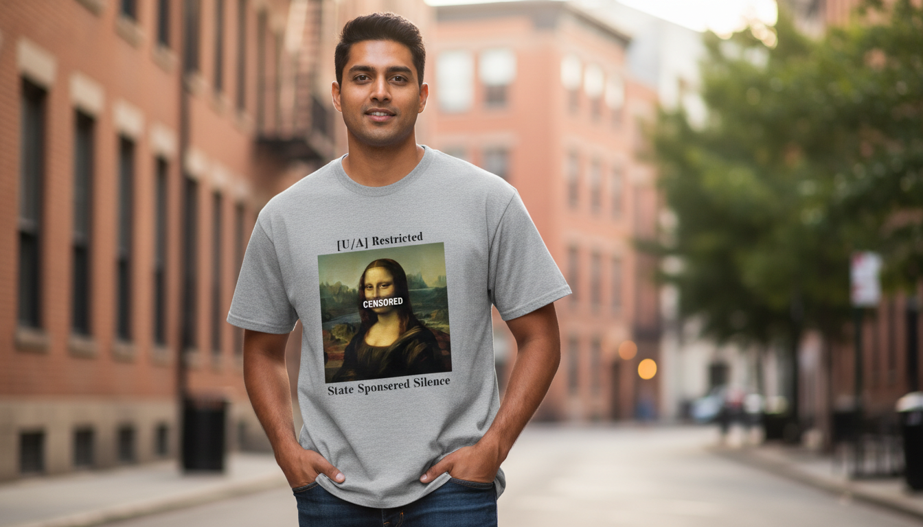 State Sponsored Silence - Mona Lisa Censored Art T-Shirt