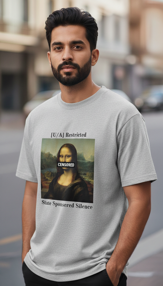 State Sponsored Silence - Mona Lisa Censored Art T-Shirt
